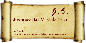 Jovanovits Viktória névjegykártya